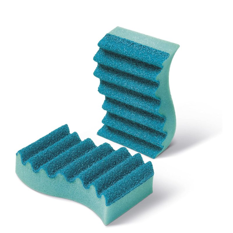 Spontex schoonmaaksponsjes Flexy Fresh, antibacteriële bescherming, golfprofiel, 4 stuks
